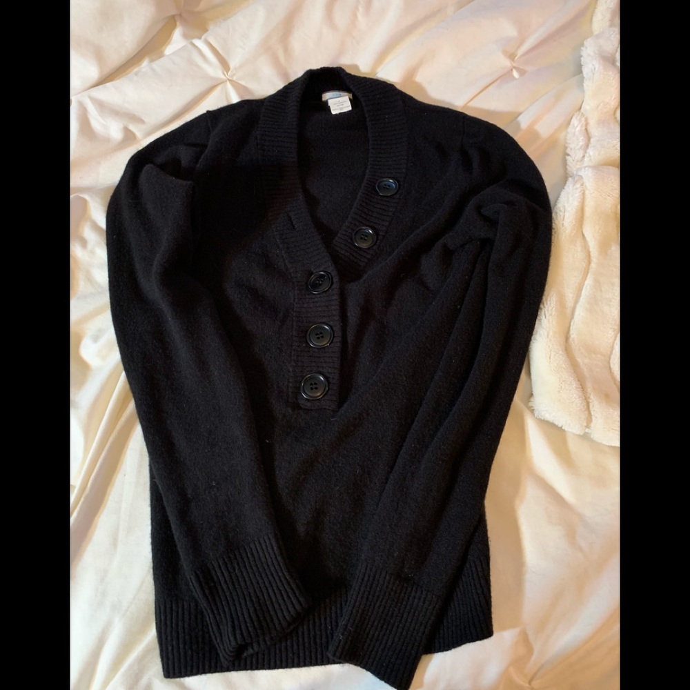 J Crew Black cashmere sweater